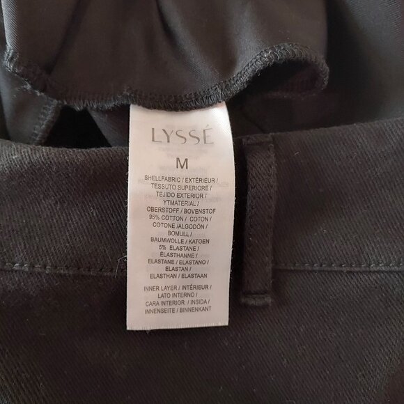 Lysse Erin High Waist Wide Leg Denim Black Pants Size Med - Picture 11 of 12